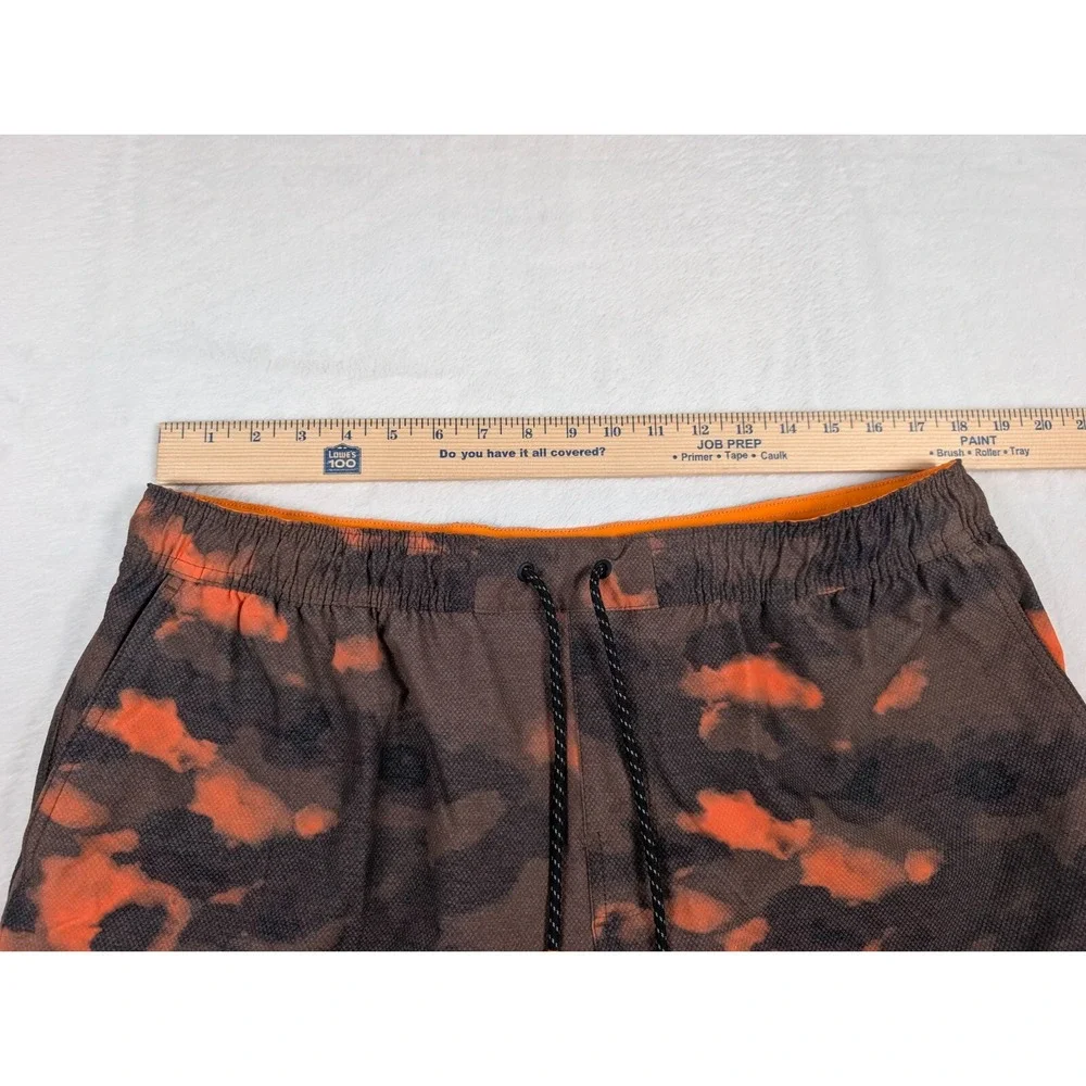 Legends‎ Luka Shorts Mens 2XL Orange Brown Tie Dye Lined Athletic